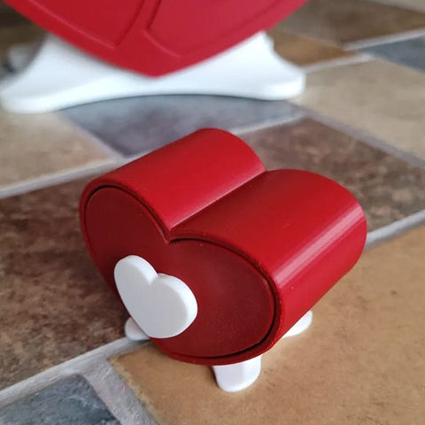 Darrahopens Home & Garden > Decor > Vases & Table Decor Mini Size Cute Heart-Shaped Jewelry Box (Single Drawer) Red and White