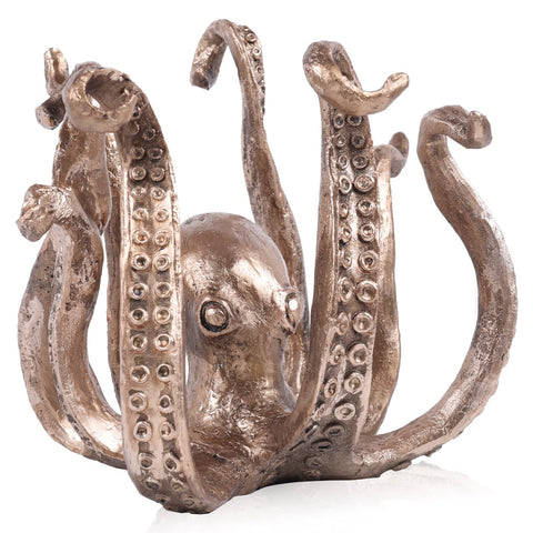 Darrahopens Home & Garden > Decor > Vases & Table Decor Multi-Functional Octopus Sculpture – Decorative Resin Cup Holder & Jewelry Organizer, Unique Home Accent for Living Room, Office, or Desk (Bronze)
