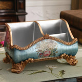 Darrahopens Home & Garden > Decor > Vases & Table Decor Natural Resin European Storage Box, Hand-Painted with Blooming Flowers – A Practical Storage Container and a Romantic Home Art Piece./Pearl powder In Australia - Darrahopens