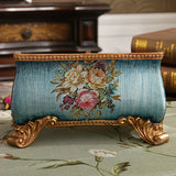 Darrahopens Home & Garden > Decor > Vases & Table Decor Natural Resin European Storage Box, Hand-Painted with Blooming Flowers – A Practical Storage Container and a Romantic Home Art Piece./Pearl powder In Australia - Darrahopens