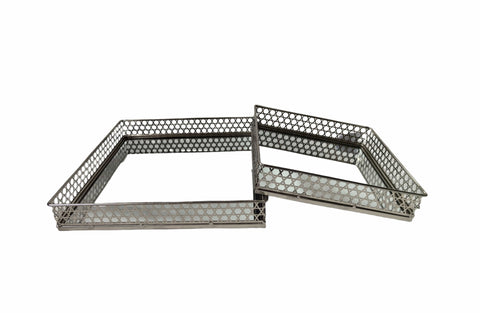 Darrahopens Home & Garden > Decor > Vases & Table Decor Nina Tray - Rectangle - Large - Silver