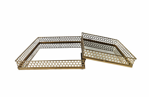 Darrahopens Home & Garden > Decor > Vases & Table Decor Nina Tray - Rectangle - Small - Gold