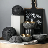 Darrahopens Home & Garden > Decor > Vases & Table Decor Nordic industrial style concrete ashtray, handcrafted with natural texture, detachable stainless steel bowl with anti-ash lid — easy to clean, durable, suitable for living rooms, bars, offices, ideal gift for Father’s Day, Christmas, housewarming.（BLACK)