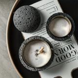 Darrahopens Home & Garden > Decor > Vases & Table Decor Nordic industrial style concrete ashtray, handcrafted with natural texture, detachable stainless steel bowl with anti-ash lid — easy to clean, durable, suitable for living rooms, bars, offices, ideal gift for Father’s Day, Christmas, housewarming.（BLACK)