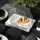 Darrahopens Home & Garden > Decor > Vases & Table Decor Nordic industrial style concrete ashtray, handcrafted with natural texture, detachable stainless steel bowl with anti-ash lid — easy to clean, durable, suitable for living rooms, bars, offices, ideal gift for Father’s Day, Christmas, housewarming.（BLACK)