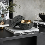 Darrahopens Home & Garden > Decor > Vases & Table Decor Nordic industrial style concrete ashtray, handcrafted with natural texture, detachable stainless steel bowl with anti-ash lid — easy to clean, durable, suitable for living rooms, bars, offices, ideal gift for Father’s Day, Christmas, housewarming.（BLACK)