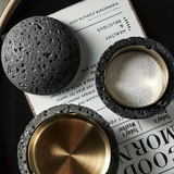 Darrahopens Home & Garden > Decor > Vases & Table Decor Nordic industrial style concrete ashtray, handcrafted with natural texture, detachable stainless steel bowl with anti-ash lid — easy to clean, durable, suitable for living rooms, bars, offices, ideal gift for Father’s Day, Christmas, housewarming.（BLACK)