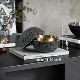 Darrahopens Home & Garden > Decor > Vases & Table Decor Nordic industrial style concrete ashtray, handcrafted with natural texture, detachable stainless steel bowl with anti-ash lid — easy to clean, durable, suitable for living rooms, bars, offices, ideal gift for Father’s Day, Christmas, housewarming.（Dark gr