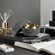 Darrahopens Home & Garden > Decor > Vases & Table Decor Nordic industrial style concrete ashtray, handcrafted with natural texture, detachable stainless steel bowl with anti-ash lid — easy to clean, durable, suitable for living rooms, bars, offices, ideal gift for Father’s Day, Christmas, housewarming.（Dark gr