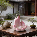 Darrahopens Home & Garden > Decor > Vases & Table Decor One lotus-shaped incense cone, a multifunctional home decoration piece, suitable for yoga and meditation.(PINK)