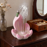 Darrahopens Home & Garden > Decor > Vases & Table Decor One lotus-shaped incense cone, a multifunctional home decoration piece, suitable for yoga and meditation.(PINK)