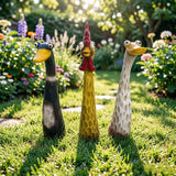 Darrahopens Home & Garden > Decor > Vases & Table Decor Outdoor Garden Decor Chicken, Duck & Goose Resin Animal Statues, Fun Lawn Ornaments for Farmhouse or Microlandscape Design, Weatherproof & Durable