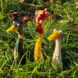 Darrahopens Home & Garden > Decor > Vases & Table Decor Outdoor Garden Decor Chicken Resin Animal Statues, Fun Lawn Ornaments for Farmhouse or Microlandscape Design, Weatherproof & Durable
