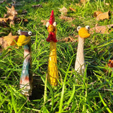Darrahopens Home & Garden > Decor > Vases & Table Decor Outdoor Garden Decor Chicken Resin Animal Statues, Fun Lawn Ornaments for Farmhouse or Microlandscape Design, Weatherproof & Durable