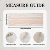 Darrahopens Home & Garden > Decor > Vases & Table Decor Pink Table Veil with White Pearls - Silky Gauze 30x120 Inches - For Weddings, Parties & Table Decorations