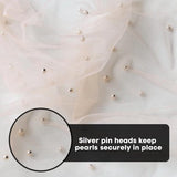 Darrahopens Home & Garden > Decor > Vases & Table Decor Pink Table Veil with White Pearls - Silky Gauze 30x120 Inches - For Weddings, Parties & Table Decorations