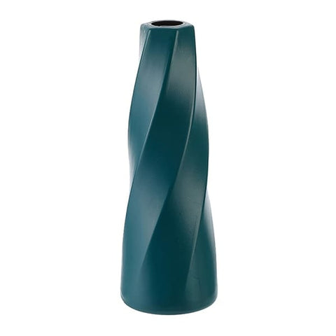 Darrahopens Home & Garden > Decor > Vases & Table Decor Plastic Vase Imitation Ceramic Flower Pot Table Arrangement Dark Blue