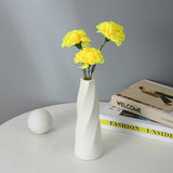 Darrahopens Home & Garden > Decor > Vases & Table Decor Plastic Vase Imitation Ceramic Flower Pot Table Arrangement Dark Blue