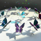 Darrahopens Home & Garden > Decor > Vases & Table Decor purple fantasy**"Crystal Wing Radiance" | 5.5cm Gradient Crystal Butterfly Sculpture — Poetry Captured in a Moment, an Eternal Gift Illuminating Space and Heart**