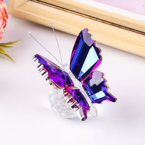 Darrahopens Home & Garden > Decor > Vases & Table Decor purple fantasy**"Crystal Wing Radiance" | 5.5cm Gradient Crystal Butterfly Sculpture — Poetry Captured in a Moment, an Eternal Gift Illuminating Space and Heart**