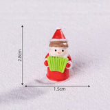 Darrahopens Home & Garden > Decor > Vases & Table Decor Red 5 Pack Accordion Miniature Christmas Figurines DIY Micro Landscape Decoration Accessories Cute Resin Ornaments for Holiday Crafts