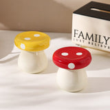 Darrahopens Home & Garden > Decor > Vases & Table Decor Red Stylish Mushroom Ceramic Toothpick Holder and Cotton Swab Jar for Home Kitchen Table Decor(Excluding cotton swabs, dental floss, etc.)