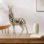 Darrahopens Home & Garden > Decor > Vases & Table Decor Resin Zebra Statues Gold Vivid Slip Resistant Compact Simulated Animal Statues for Home Decoration In Australia - Darrahopens