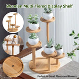 Darrahopens Home & Garden > Decor > Vases & Table Decor Round Tabletop Flower Stand Balcony Storage Shelf Display Rack Indoor Outdoor