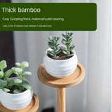 Darrahopens Home & Garden > Decor > Vases & Table Decor Round Tabletop Flower Stand Balcony Storage Shelf Display Rack Indoor Outdoor
