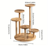 Darrahopens Home & Garden > Decor > Vases & Table Decor Round Tabletop Flower Stand Balcony Storage Shelf Display Rack Indoor Outdoor