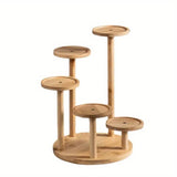 Darrahopens Home & Garden > Decor > Vases & Table Decor Round Tabletop Flower Stand Balcony Storage Shelf Display Rack Indoor Outdoor