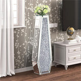Darrahopens Home & Garden > Decor > Vases & Table Decor Silver Mirrored Floor Vase Luxury Diamond Flower Vase Living Room Home Office