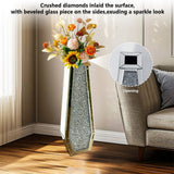 Darrahopens Home & Garden > Decor > Vases & Table Decor Silver Mirrored Floor Vase Luxury Diamond Flower Vase Living Room Home Office