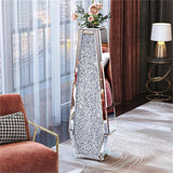 Darrahopens Home & Garden > Decor > Vases & Table Decor Silver Mirrored Floor Vase Luxury Diamond Flower Vase Living Room Home Office