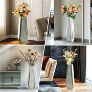 Darrahopens Home & Garden > Decor > Vases & Table Decor Silver Mirrored Floor Vase Luxury Diamond Flower Vase Living Room Home Office