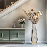 Darrahopens Home & Garden > Decor > Vases & Table Decor Silver Mirrored Floor Vase Luxury Diamond Flower Vase Living Room Home Office
