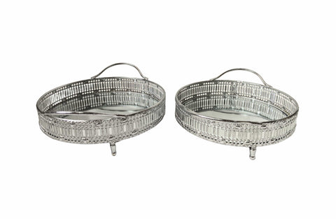 Darrahopens Home & Garden > Decor > Vases & Table Decor Tessa Round Tray - Large - Silver