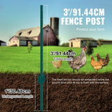 Darrahopens Home & Garden > Decor > Vases & Table Decor VEVOR 3 Feet Fence Post, 10 Pack U-Channel Heavy Duty Metal Fence Posts, Sturdy Steel Fence Stakes for Garden Yard, Lawn, Farms and Outdoor Wire Fencing, Green
