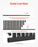 Darrahopens Home & Garden > Decor > Vases & Table Decor VEVOR Bottom Locking Privacy Slats, Single-Wall Vertical Bottom-Locking Slats for Chain-Link Fence, High-Density HDPE Chain Link Slats Ideally Fit 1.8 m High Fence for Garden Farm Sports Field(Black)