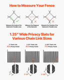 Darrahopens Home & Garden > Decor > Vases & Table Decor VEVOR Bottom Locking Privacy Slats, Single-Wall Vertical Bottom-Locking Slats for Chain-Link Fence, High-Density HDPE Chain Link Slats Ideally Fit 1.8 m High Fence for Garden Farm Sports Field(Black)