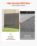 Darrahopens Home & Garden > Decor > Vases & Table Decor VEVOR Bottom Locking Privacy Slats, Single-Wall Vertical Bottom-Locking Slats for Chain-Link Fence, High-Density HDPE Chain Link Slats Ideally Fit 1.8 m High Fence for Garden Farm Sports Field(Black)