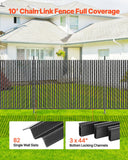 Darrahopens Home & Garden > Decor > Vases & Table Decor VEVOR Bottom Locking Privacy Slats, Single-Wall Vertical Bottom-Locking Slats for Chain-Link Fence, High-Density HDPE Chain Link Slats Ideally Fit 1.8 m High Fence for Garden Farm Sports Field(Black)