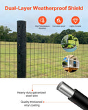 Darrahopens Home & Garden > Decor > Vases & Table Decor VEVOR Farm Fence,  122cm x 15.2m, 2 x 4 in Mesh 14 Gauge Galvanized Steel Wire Fencing for Cattle, Hog & Sheep , Heavy Duty Vinyl Coated Livestock Fence for Animal Enclosures, Cage Wire, Garden Fences
