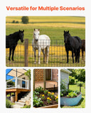 Darrahopens Home & Garden > Decor > Vases & Table Decor VEVOR Farm Fence,  122cm x 15.2m, 2 x 4 in Mesh 14 Gauge Galvanized Steel Wire Fencing for Cattle, Hog & Sheep , Heavy Duty Vinyl Coated Livestock Fence for Animal Enclosures, Cage Wire, Garden Fences