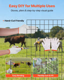 Darrahopens Home & Garden > Decor > Vases & Table Decor VEVOR Farm Fence,  122cm x 15.2m, 2 x 4 in Mesh 14 Gauge Galvanized Steel Wire Fencing for Cattle, Hog & Sheep , Heavy Duty Vinyl Coated Livestock Fence for Animal Enclosures, Cage Wire, Garden Fences