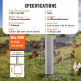 Darrahopens Home & Garden > Decor > Vases & Table Decor VEVOR Hardware Cloth, 1/4 inch 36in x 100 ft 23 Gauge, Hot Dipped Galvanized Wire Mesh Roll, Chicken Wire Fencing, Wire Mesh for Rabbit Cages, Garden, Small Rodents