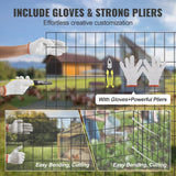 Darrahopens Home & Garden > Decor > Vases & Table Decor VEVOR Hardware Cloth, 24'' x 50' Galvanized Wire Mesh Roll, 16 Gauge Chicken Wire Fence Roll, Vinyl Coating Metal Wire Mesh for Chicken Coop Barrier, Rabbit Snake Fences, Poultry Enclosures