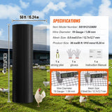Darrahopens Home & Garden > Decor > Vases & Table Decor VEVOR Hardware Cloth, 36'' x 50' Galvanized Wire Mesh Roll, 19 Gauge Chicken Wire Fence Roll, Vinyl Coating Metal Wire Mesh for Chicken Coop Barrier, Rabbit Snake Fences, Poultry Enclosures
