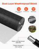 Darrahopens Home & Garden > Decor > Vases & Table Decor VEVOR Hardware Cloth 61cm x 15.2m, 1/2 in 19 Gauge Galvanized Wire Mesh Roll, Weather-Resistant Vinyl Coated Chicken Wire Fencing, Heavy Duty Welded Garden Plant Fencing for Rabbit Cage Snake Fence