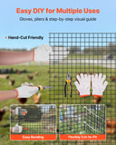 Darrahopens Home & Garden > Decor > Vases & Table Decor VEVOR Hardware Cloth 61cm x 15.2m, 1/2 in 19 Gauge Galvanized Wire Mesh Roll, Weather-Resistant Vinyl Coated Chicken Wire Fencing, Heavy Duty Welded Garden Plant Fencing for Rabbit Cage Snake Fence